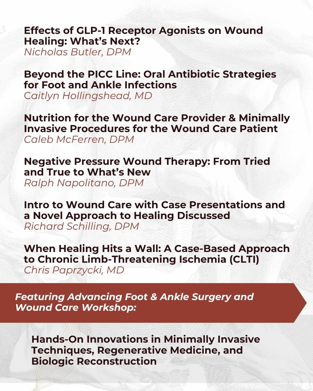 2026 Wound Care Seminar Schedule